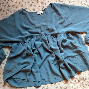 Aritzia Wilfred 100% Silk Babydoll Top